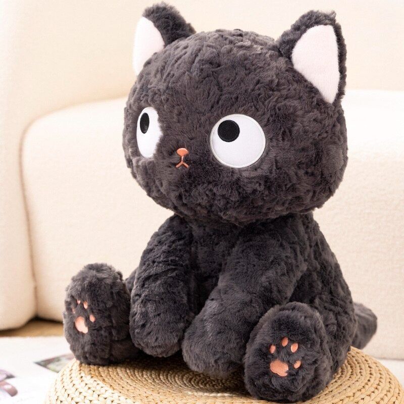 Peluche chat noir mécontent assis en livraison gratuite | Économisez 30 Peluche chat noir mécontent assis en livraison gratuite | Économisez 30