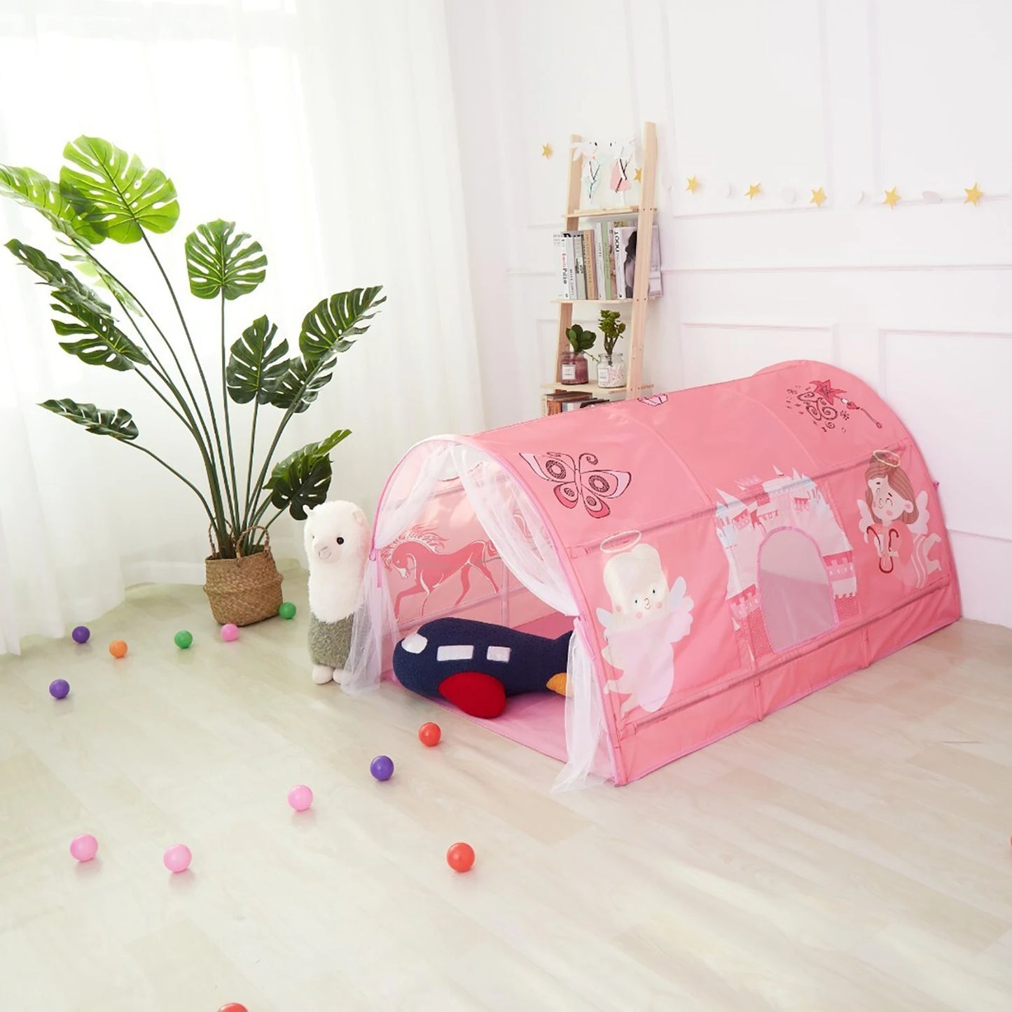 Tente-de-lit-rose