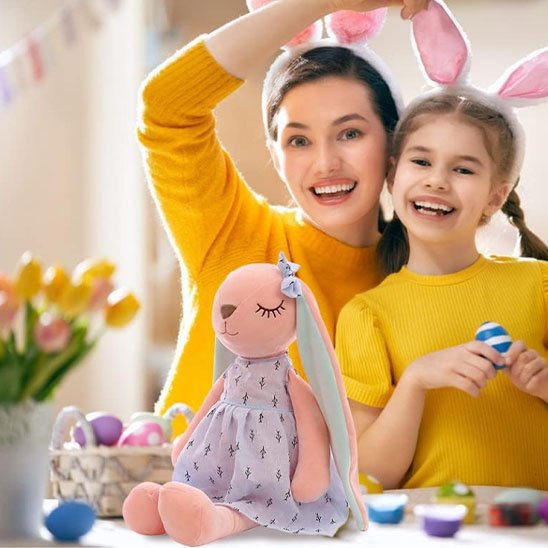Lapin peluche sommeil