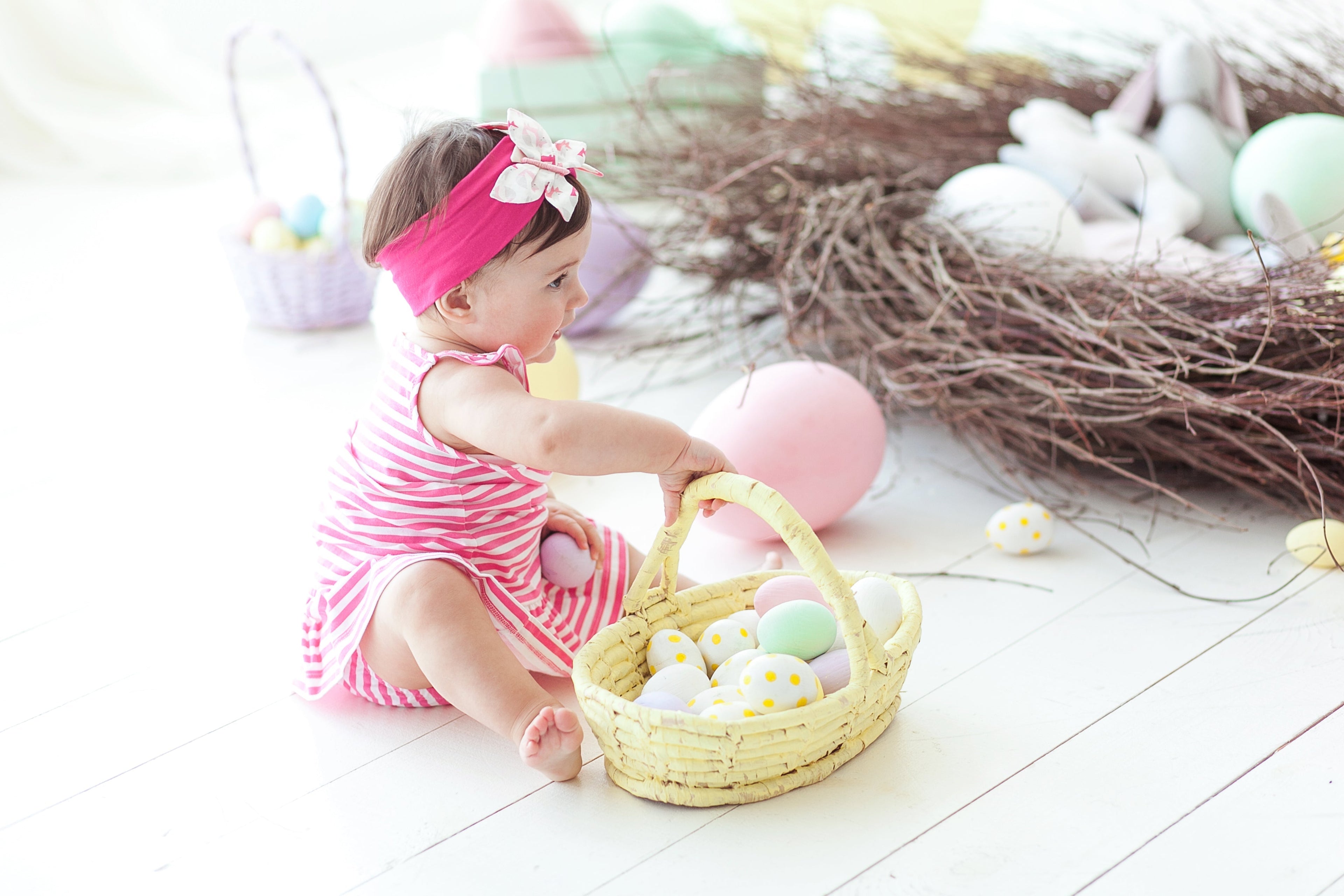 Cadeau de Pâques pour bébé, peluche lapin et idées douces