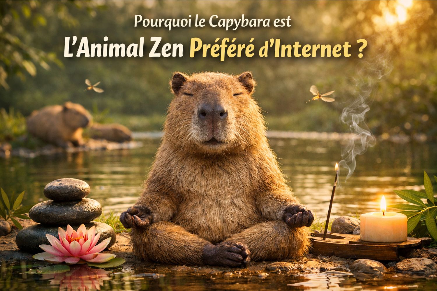 Capybara détendu, l'animal zen préféré d'internet
