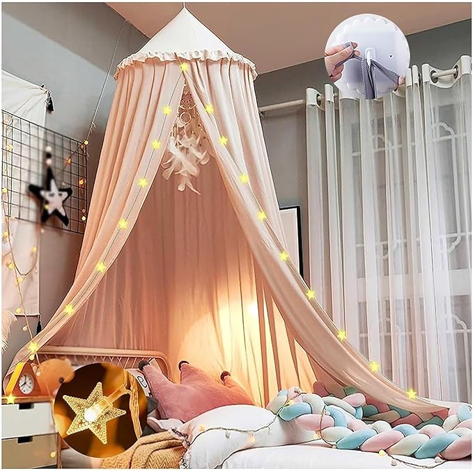 Ciel-de-lit-rose-bébé