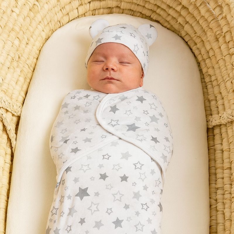 Couverture-d_emmaillotage-grise-etoiles