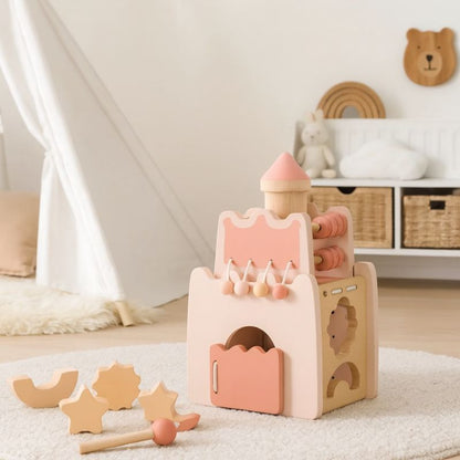 Jouet_en_bois_bebe_chateau_activite_amusement_et_formes