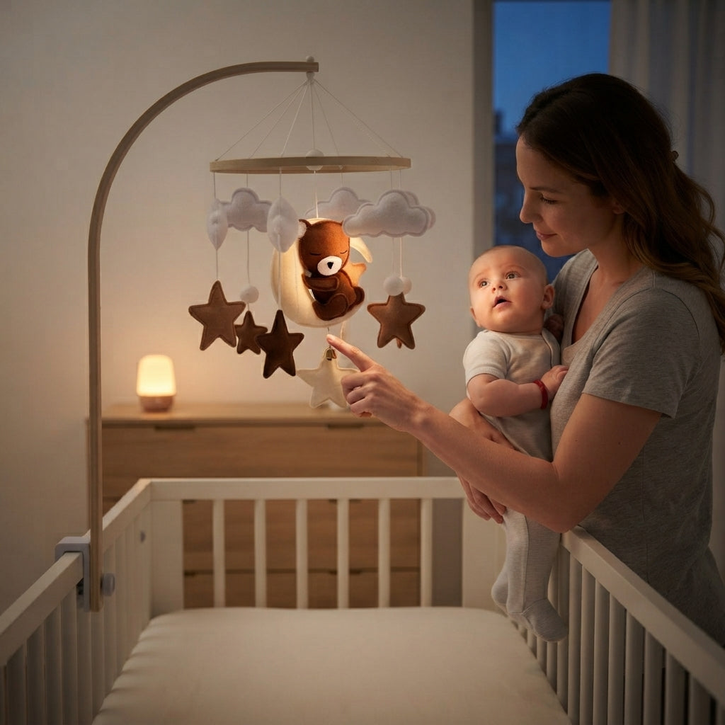 Mobile-bebe-bois-ours-brun