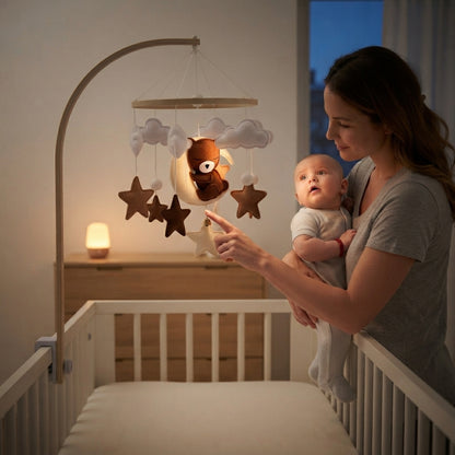 Mobile-bebe-bois-ours-brun