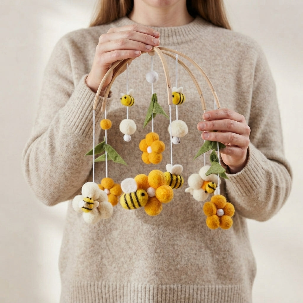 Mobile-bebe-en-forme-d'abeille