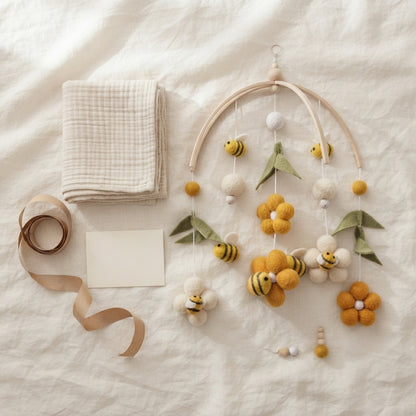 Mobile-lit-bebe-en-forme-d'abeille