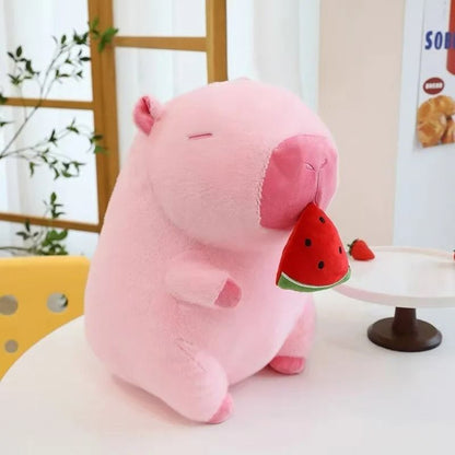 Peluche-capybara-rose-avec-pasteque