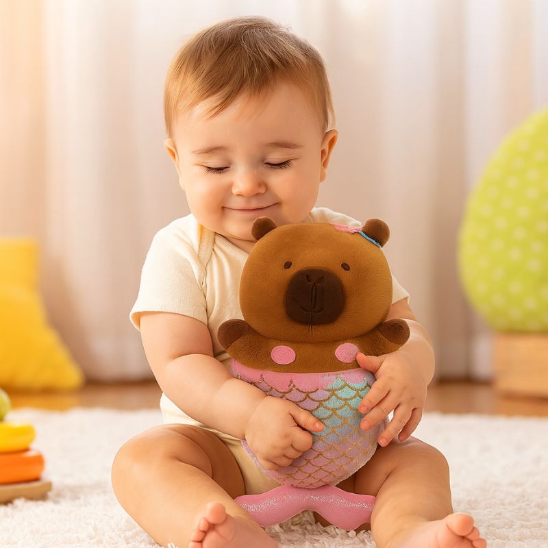 Peluche_Capybara_sirene_calin