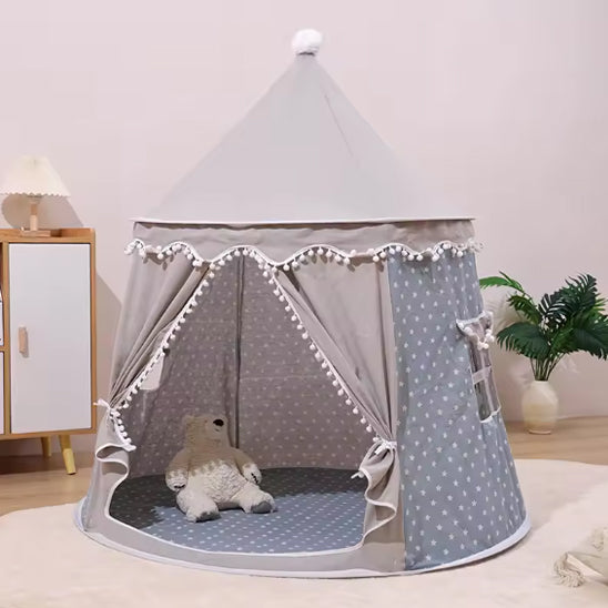 Tente-enfant-grise-avec-etoile