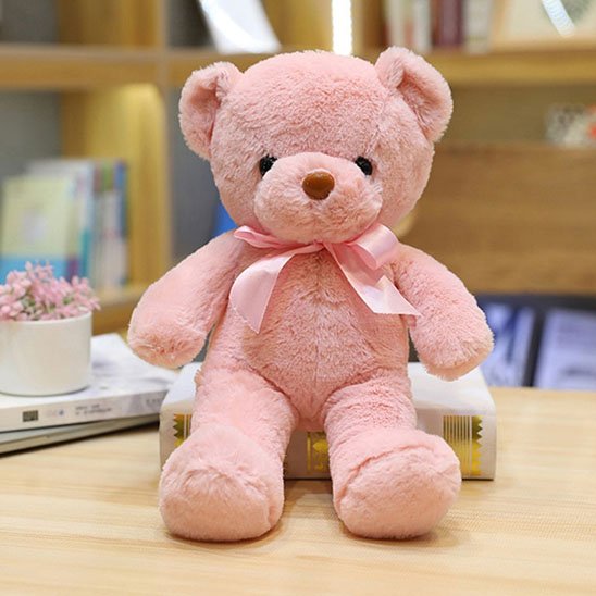 Ours en peluche rose claire
