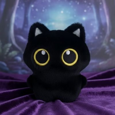 Peluche chat noir 10 cm