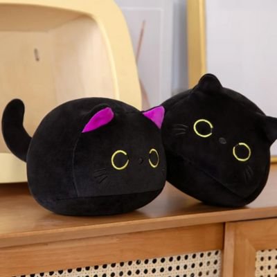  Peluche chat noir 25 cm