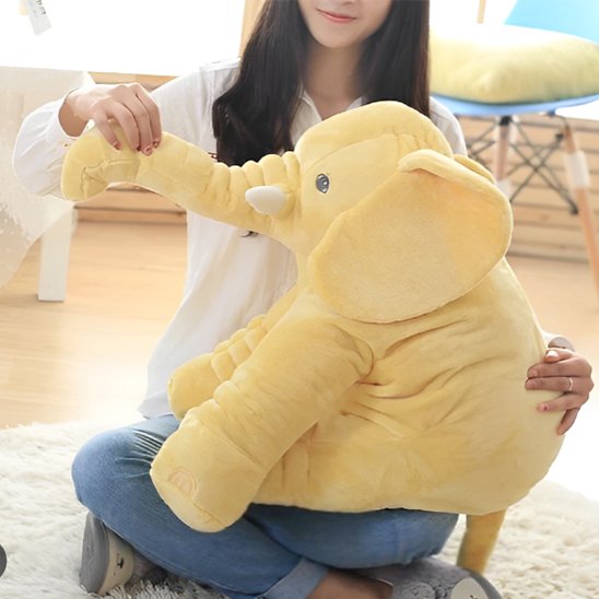 peluche elephant jaune